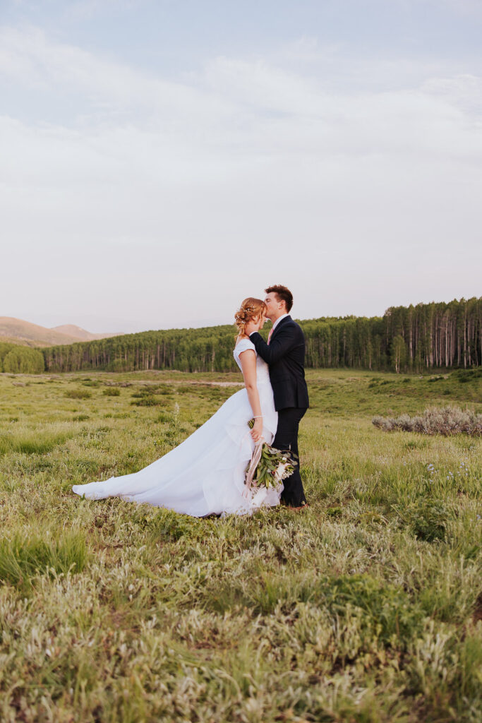 Simple wedding colors with greenery