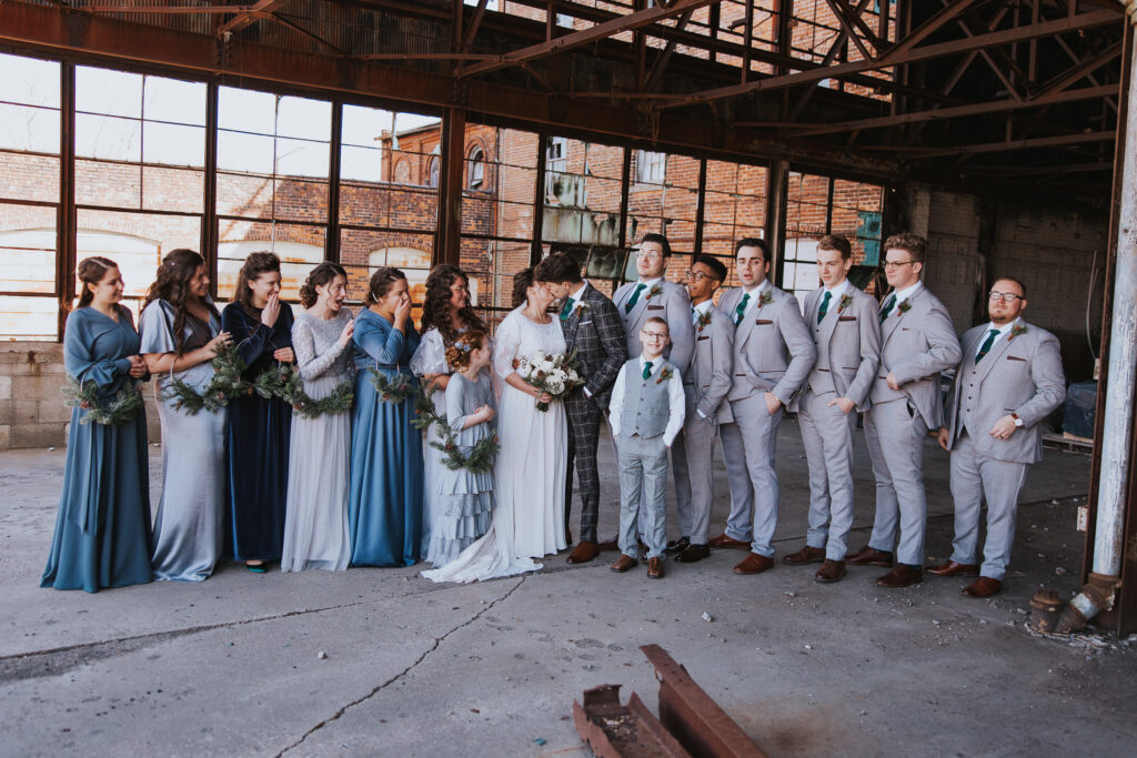 Wedding party celebrates in Toledo, Ohio